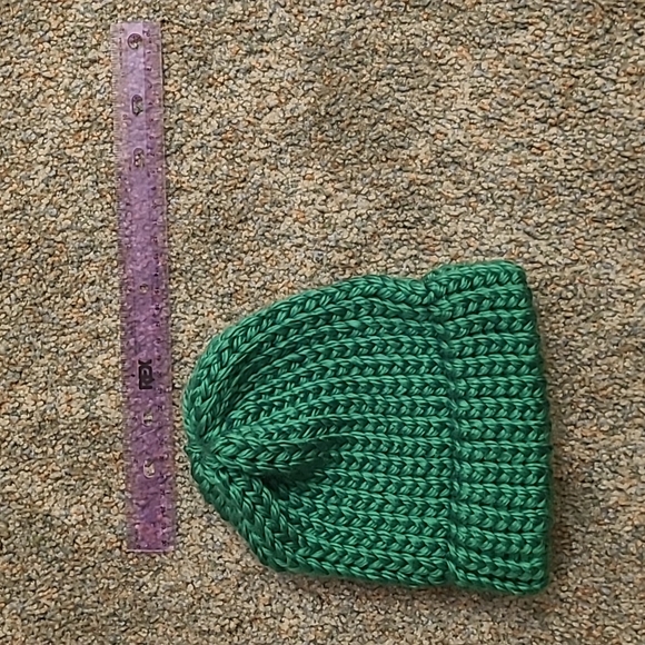 Handmade Green Beanie - Picture 2 of 3